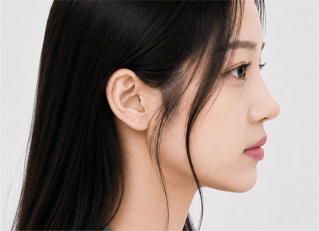 Đường sống mũi có chiều sâu